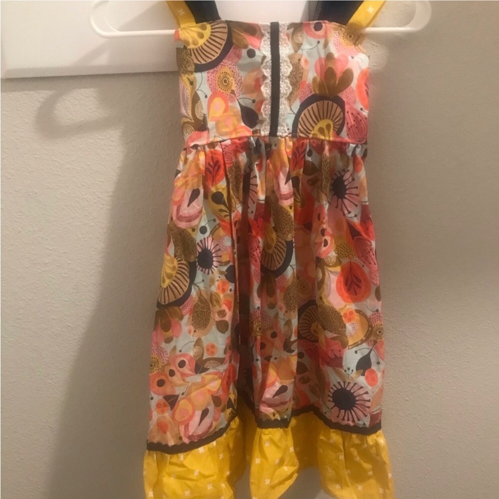 Floral Kids Dress with Yellow Accents NWOT
